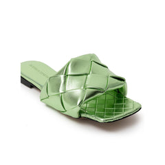 Sandalias de piel verde Bottega Veneta
