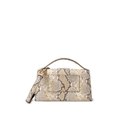 Bolso de hombro de piel beige Jacquemus