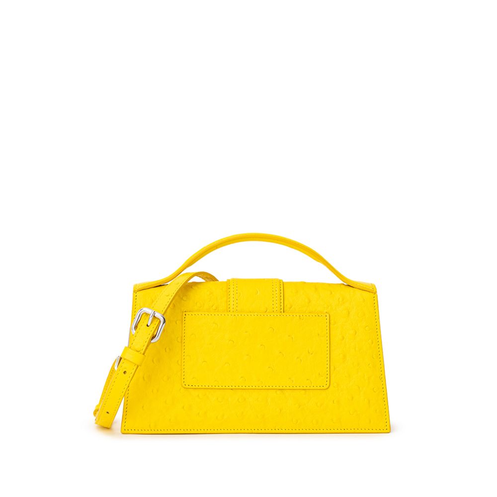 Bolso de mano de piel amarilla Jacquemus