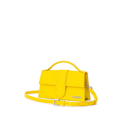 Bolso de mano de piel amarilla Jacquemus