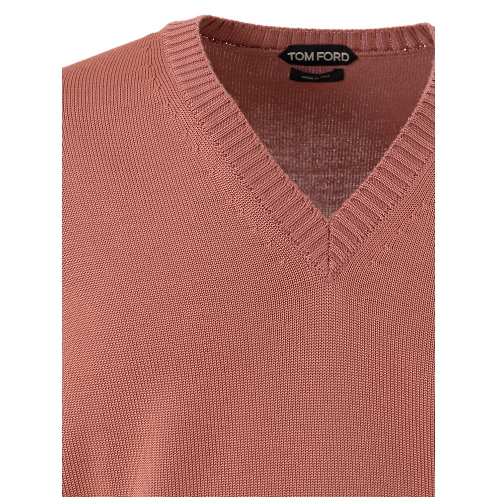 Suéter de seda rosa de Tom Ford