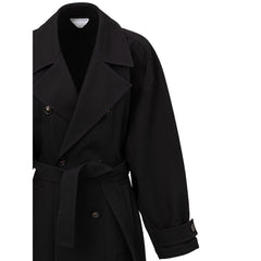 Gabardina de algodón negra de Bottega Veneta