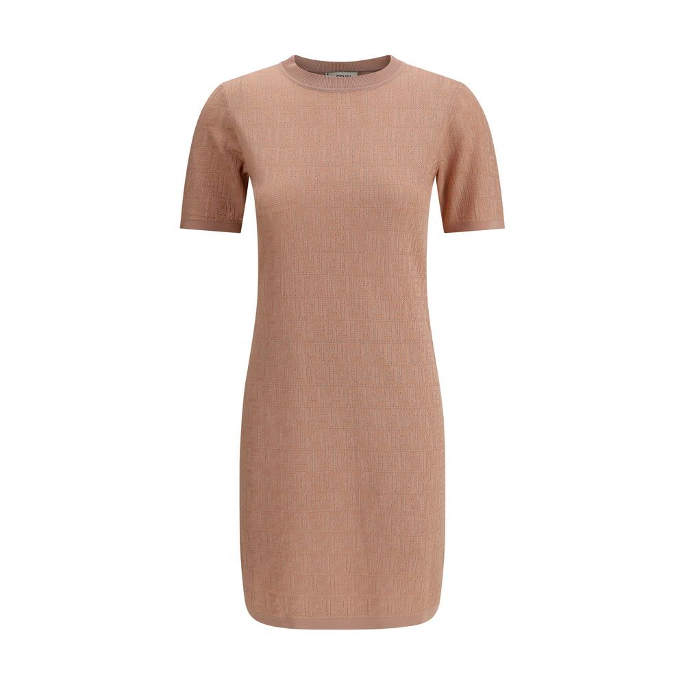 Vestido midi con estampado FF de Fendi