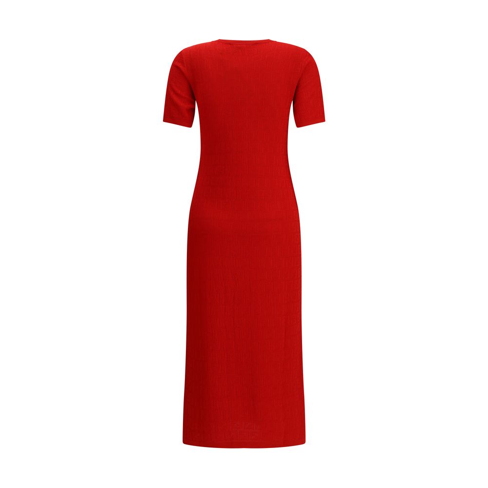Vestido midi de punto Fendi