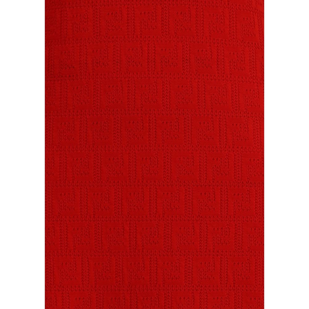 Vestido midi de punto Fendi