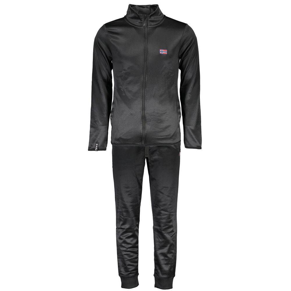 Suéter de poliéster negro de Noruega 1963