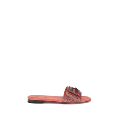Sandalias con estampado de pitón de Fendi