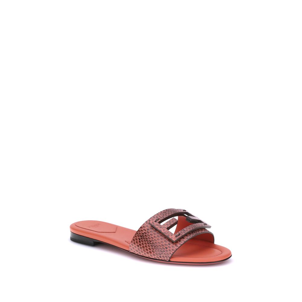 Sandalias con estampado de pitón de Fendi