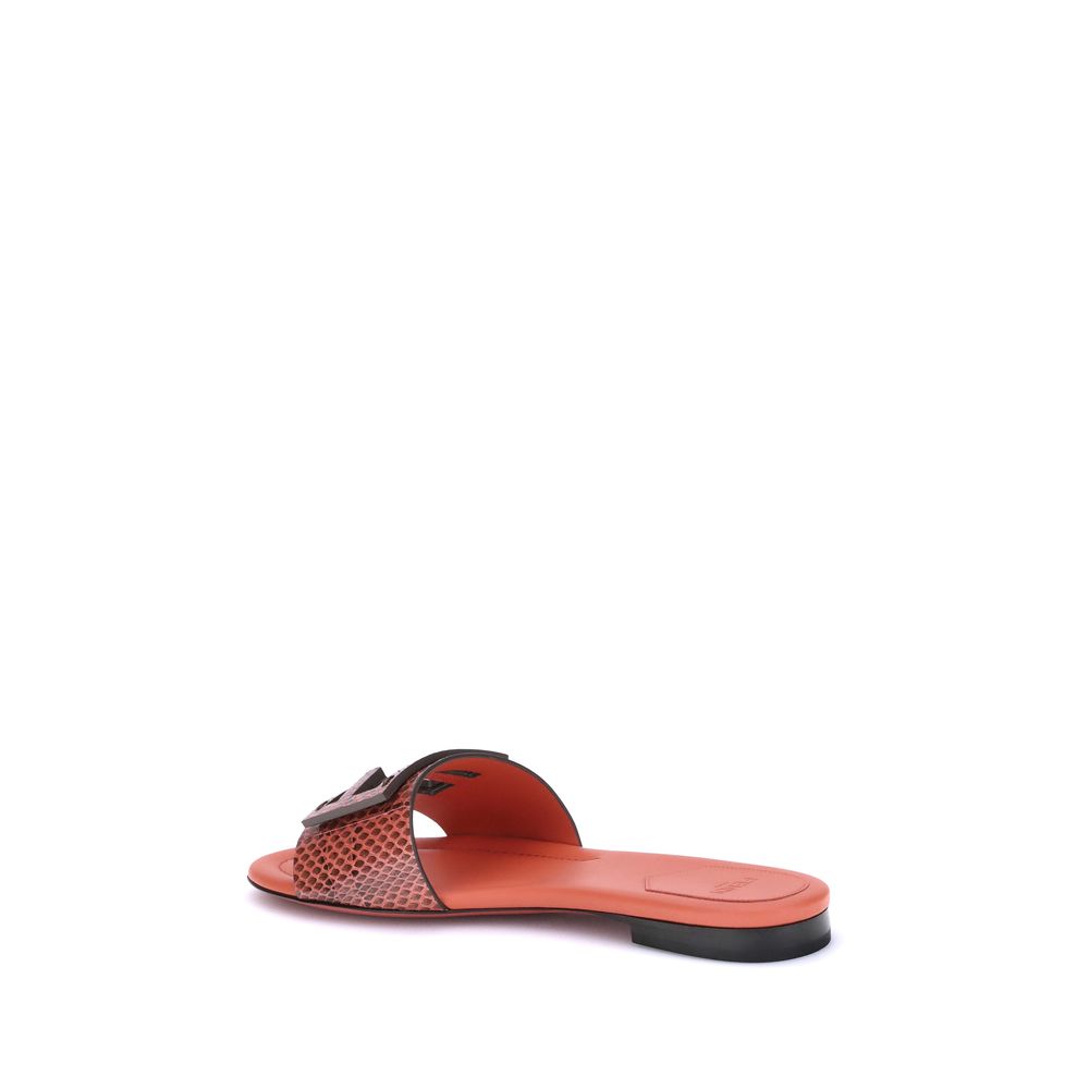 Sandalias con estampado de pitón de Fendi