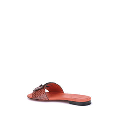 Sandalias con estampado de pitón de Fendi