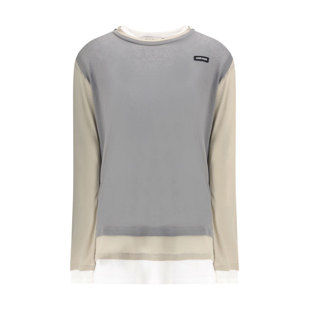 Camiseta de manga larga Miu Miu