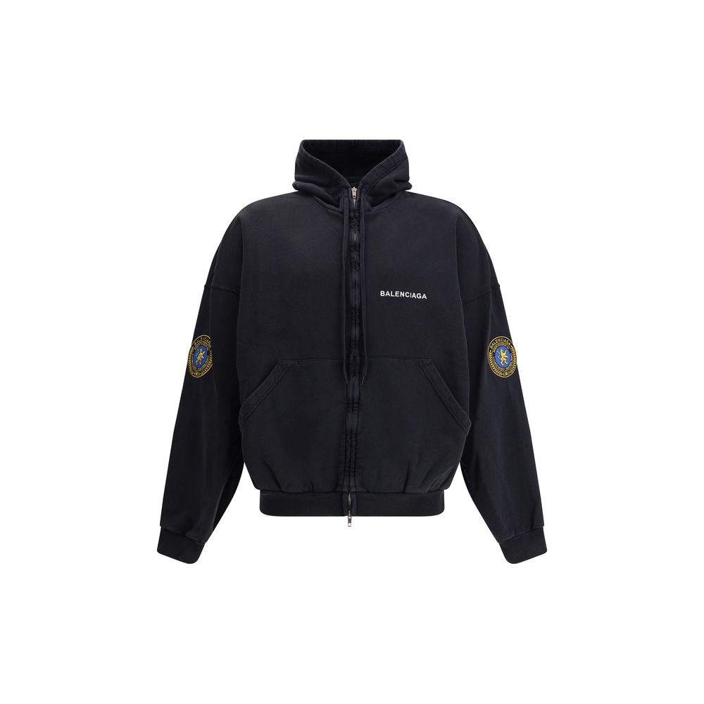 Sudadera con capucha y logotipo de Balenciaga