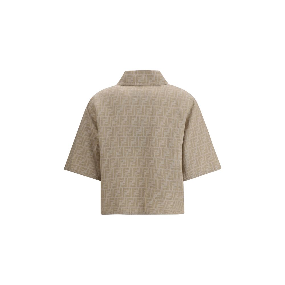 Chaqueta corta de chambray de Fendi