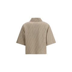 Chaqueta corta de chambray de Fendi