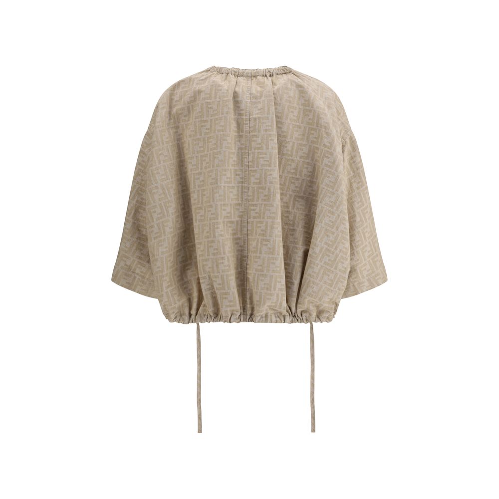 Chaqueta de chambray extragrande Fendi