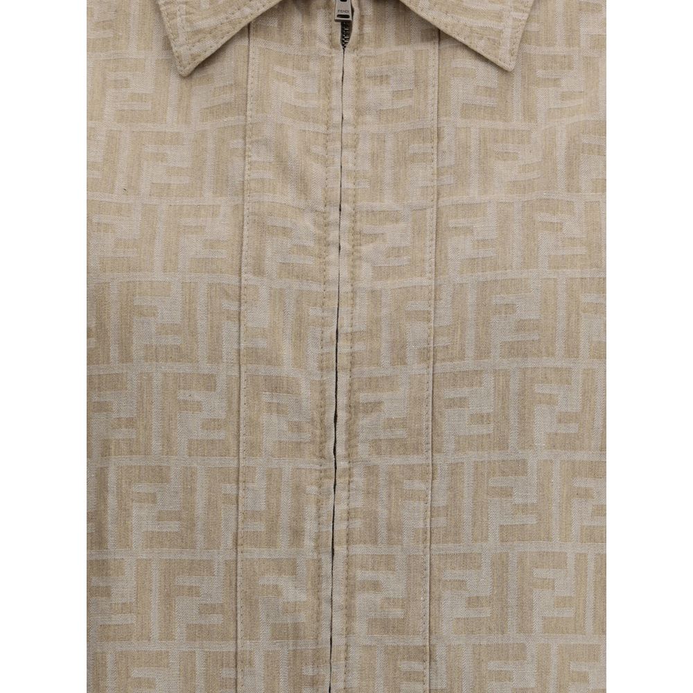 Chaqueta corta de chambray de Fendi