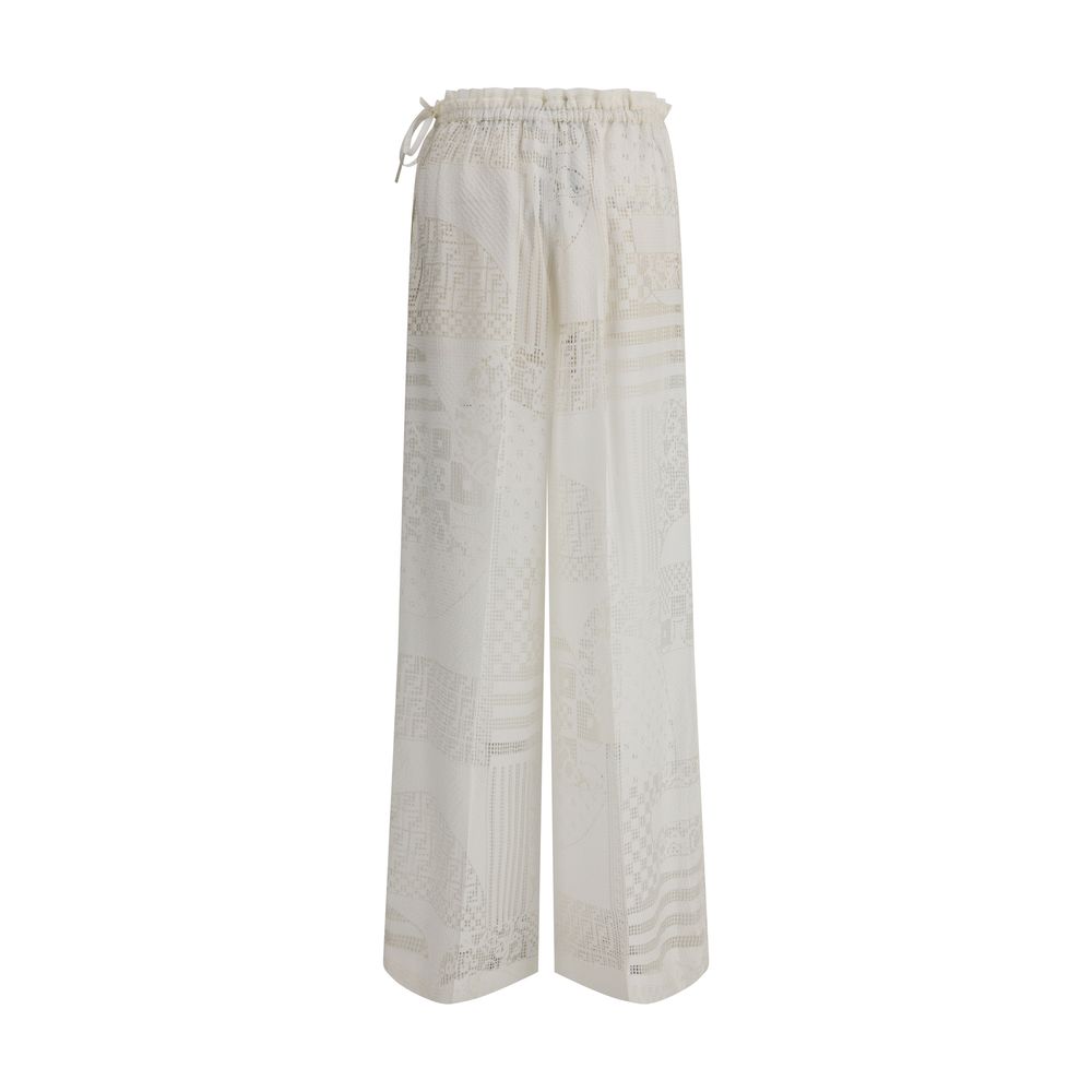 Pantalones Devo con patchwork de Fendi