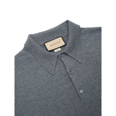 Gucci Gray Wool Polo Shirt