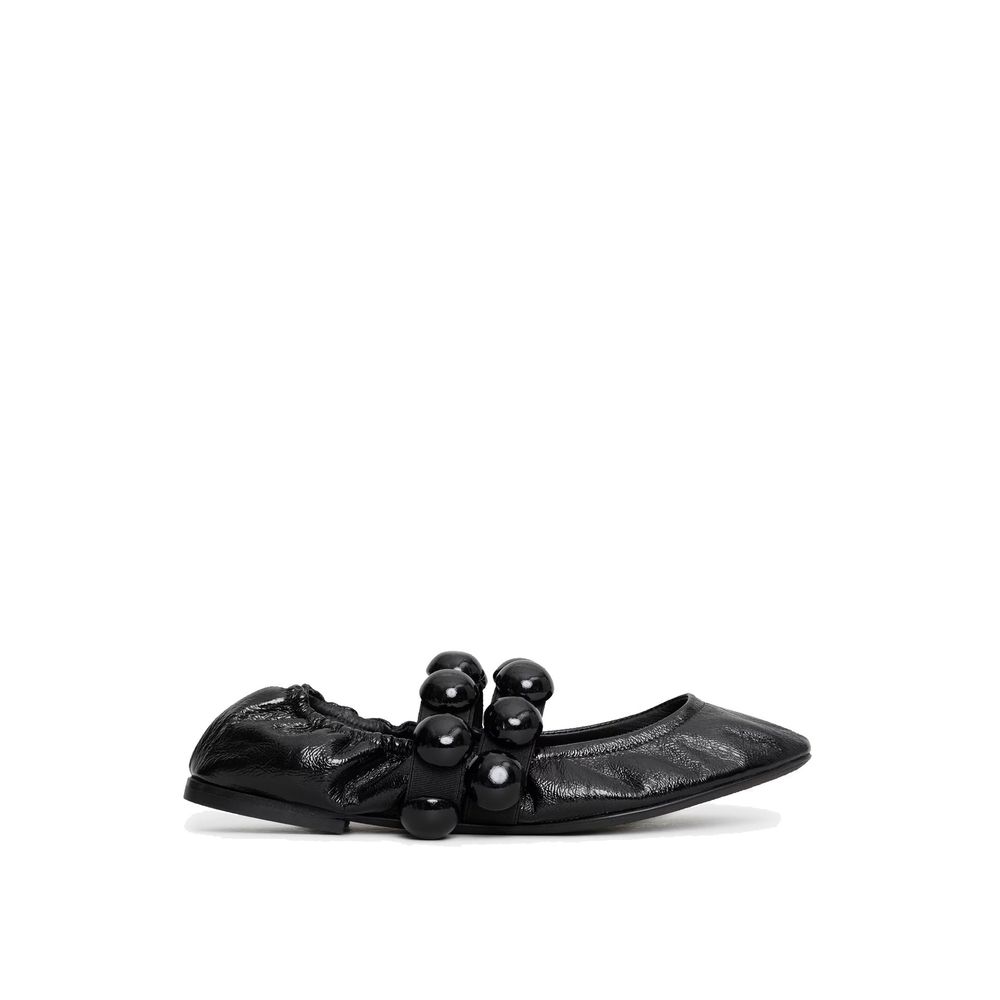 Alaïa Sphere Leather Mary Jane Flats