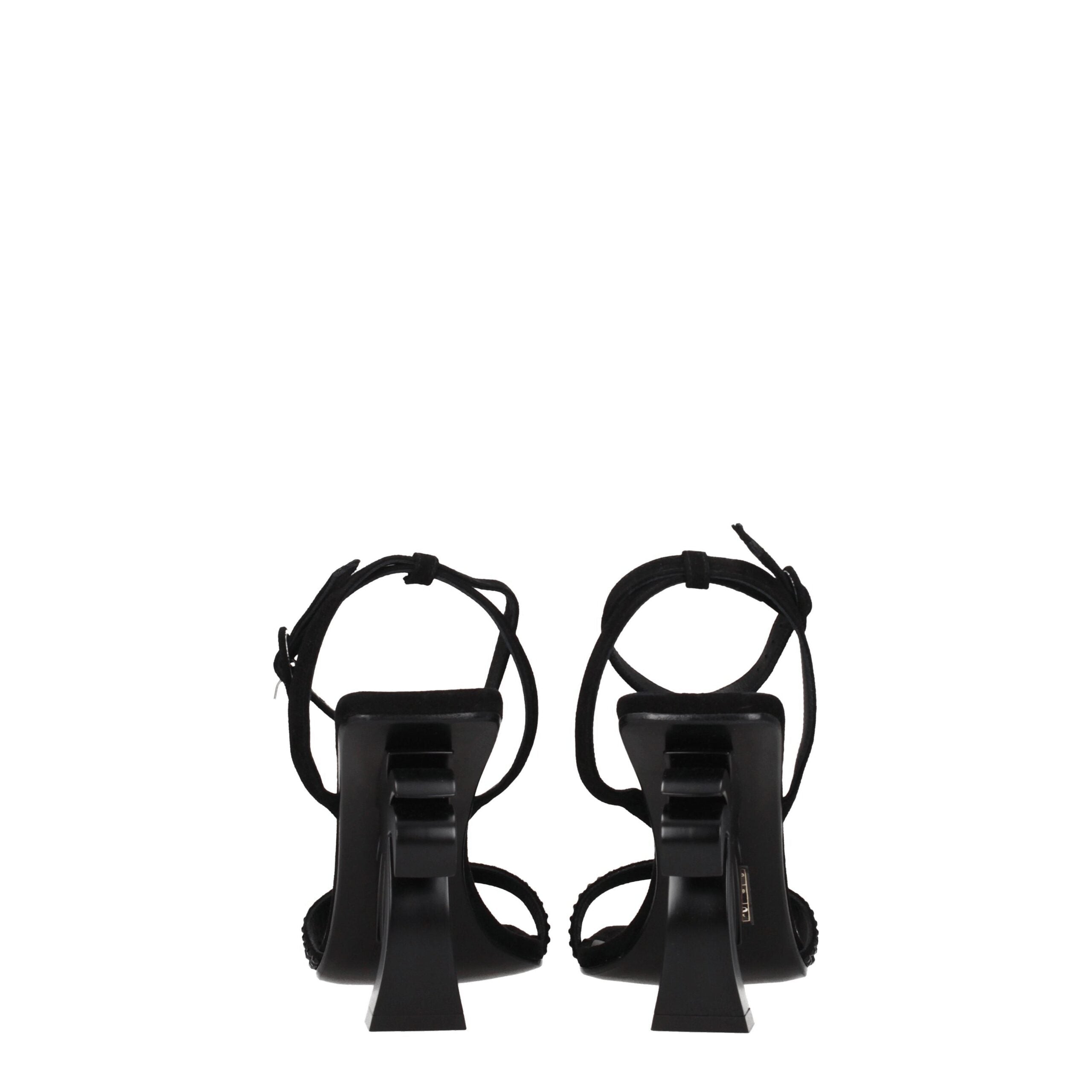 Palm Angels Black Leather Sandal