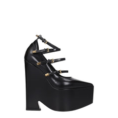 Versace Black Leather Broch