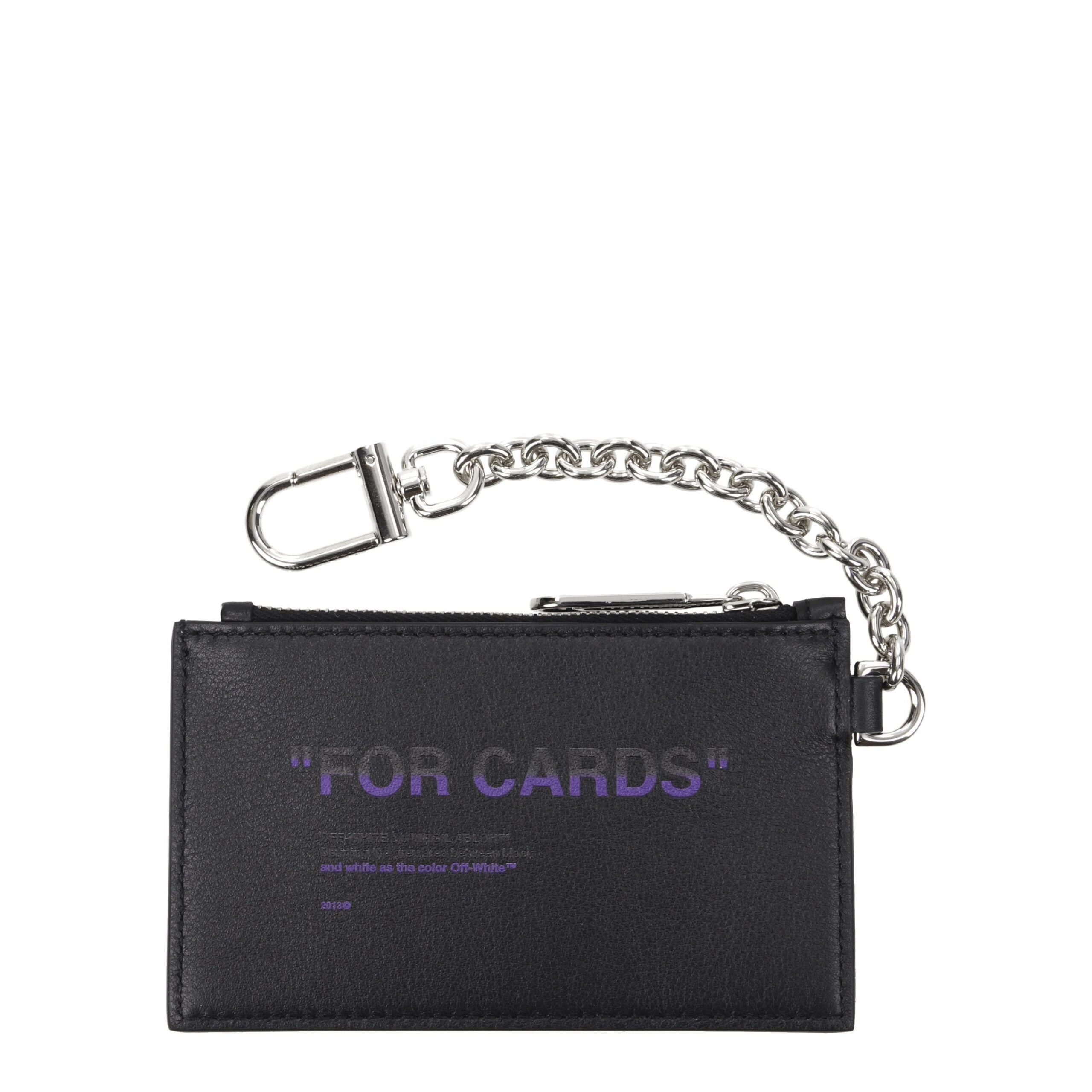 Off-White Black Leather Wallet