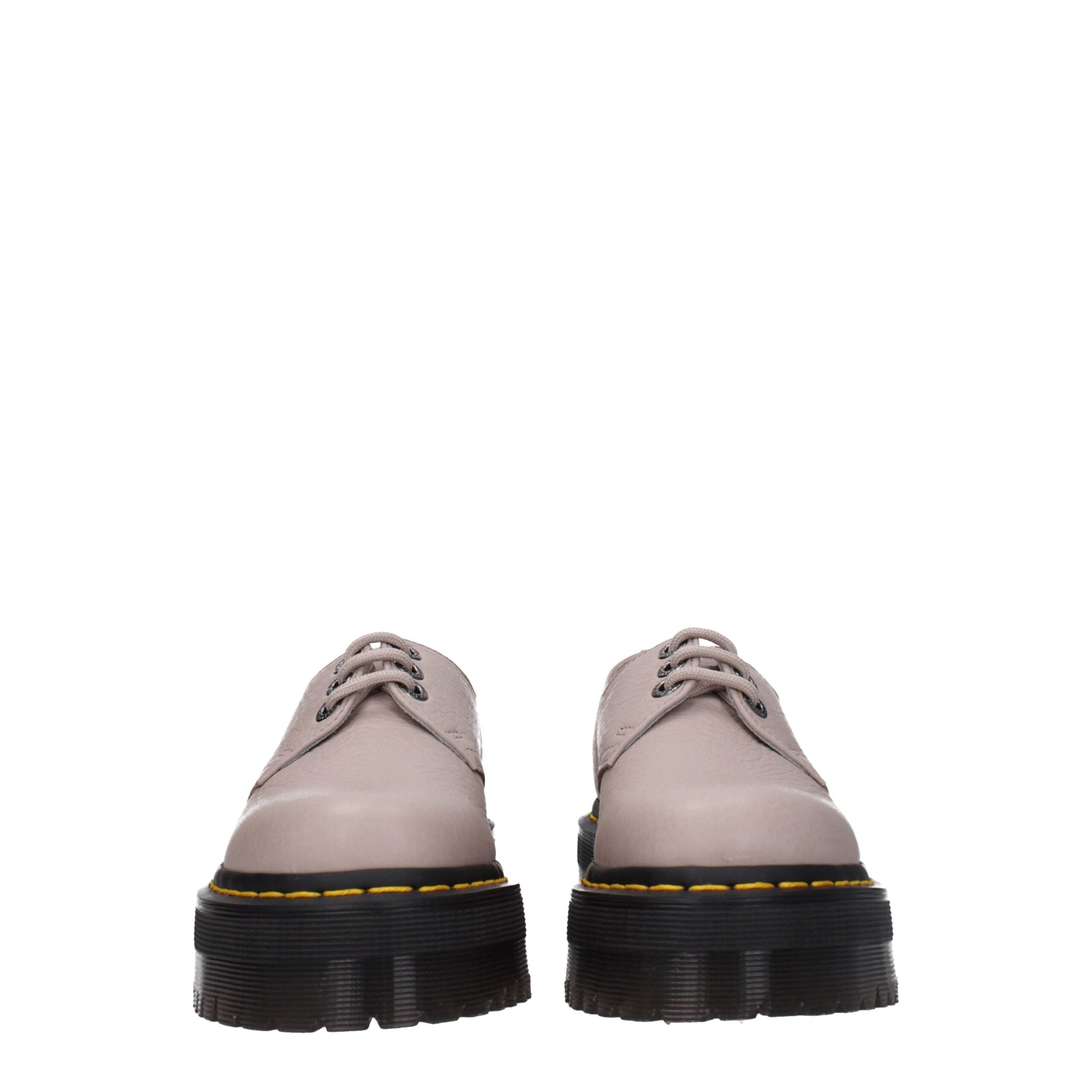 Dr. Martens Gray Leather Oxfords And Derby