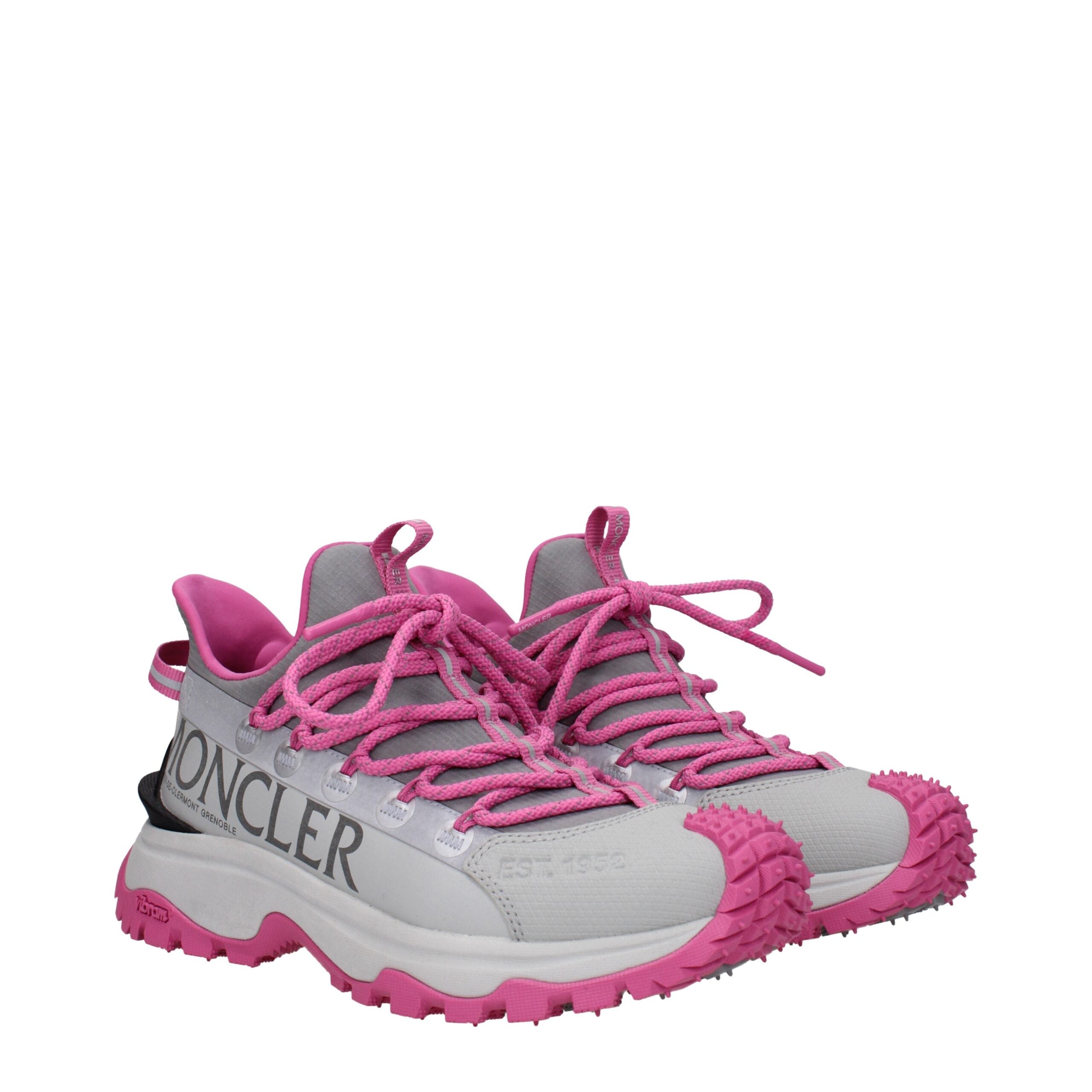 Moncler Gray Fabric Sneakers