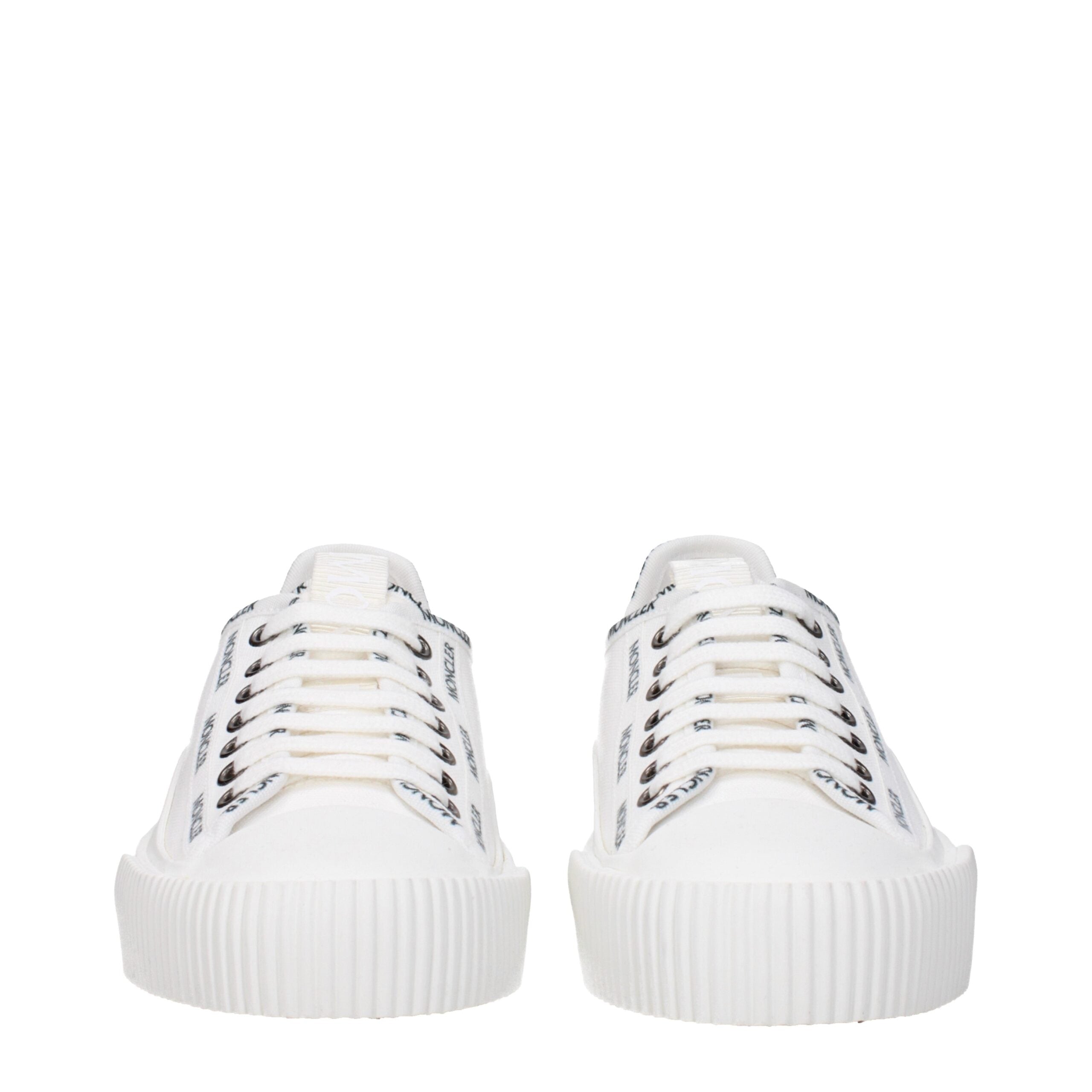 Moncler White Fabric Sneakers