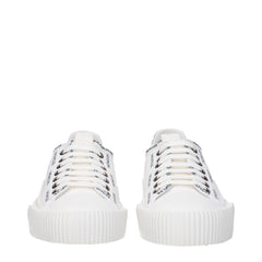 Moncler White Fabric Sneakers