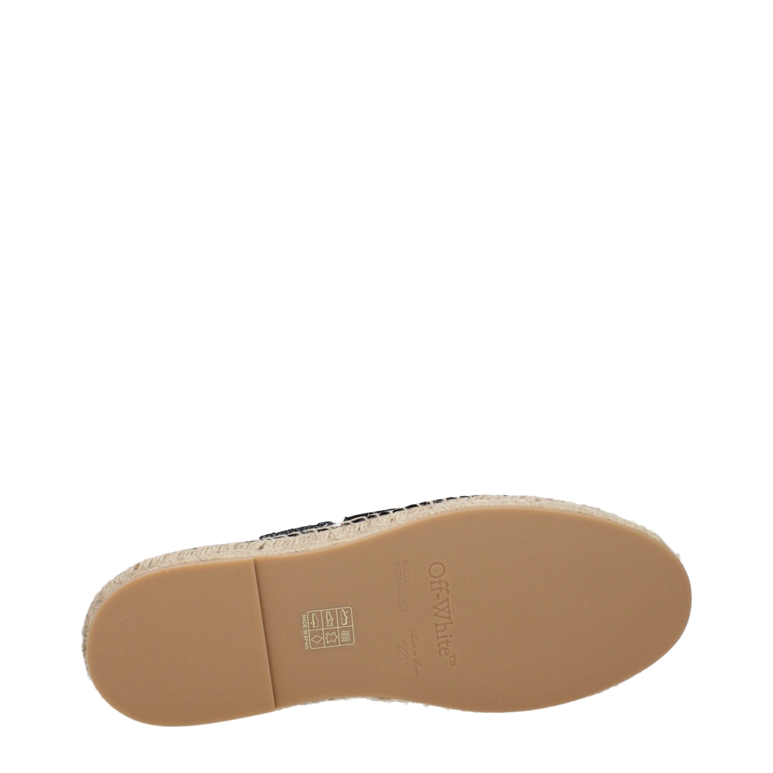 Off-White Black Fabric Espadrille