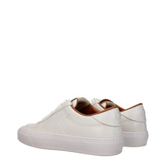 Moncler Beige Leather Sneakers