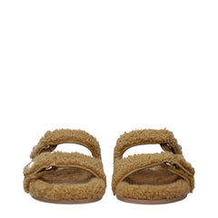 Jimmy Choo Brown Fabric Slipper