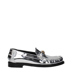 Versace Gray Leather Loafer