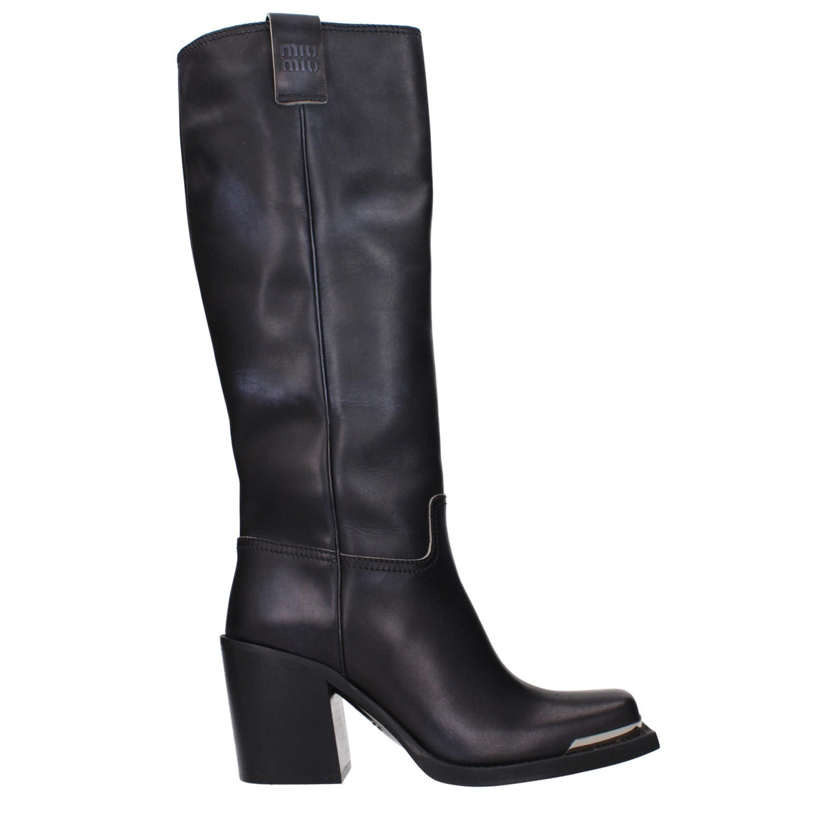 Miu Miu Black Leather Boot